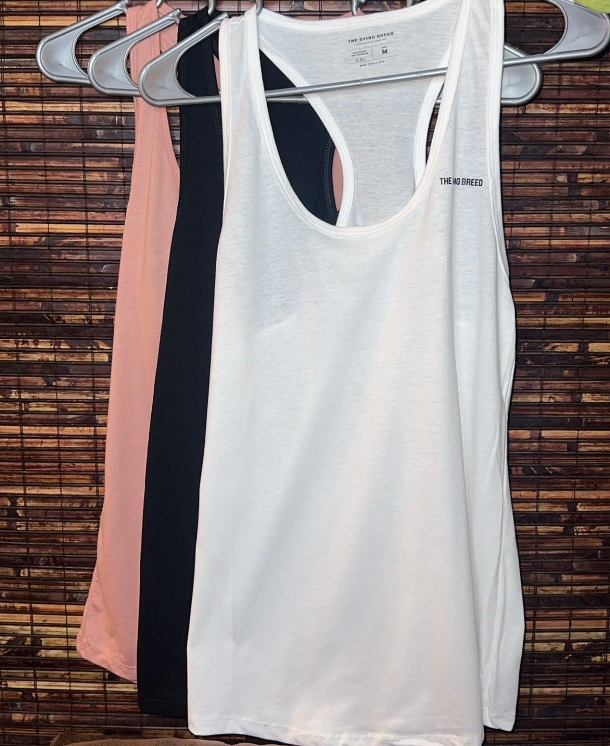 WOMEN'S RACERBACK TANK | BLACK, WHITE, MILITARY GREEN & MAUVE