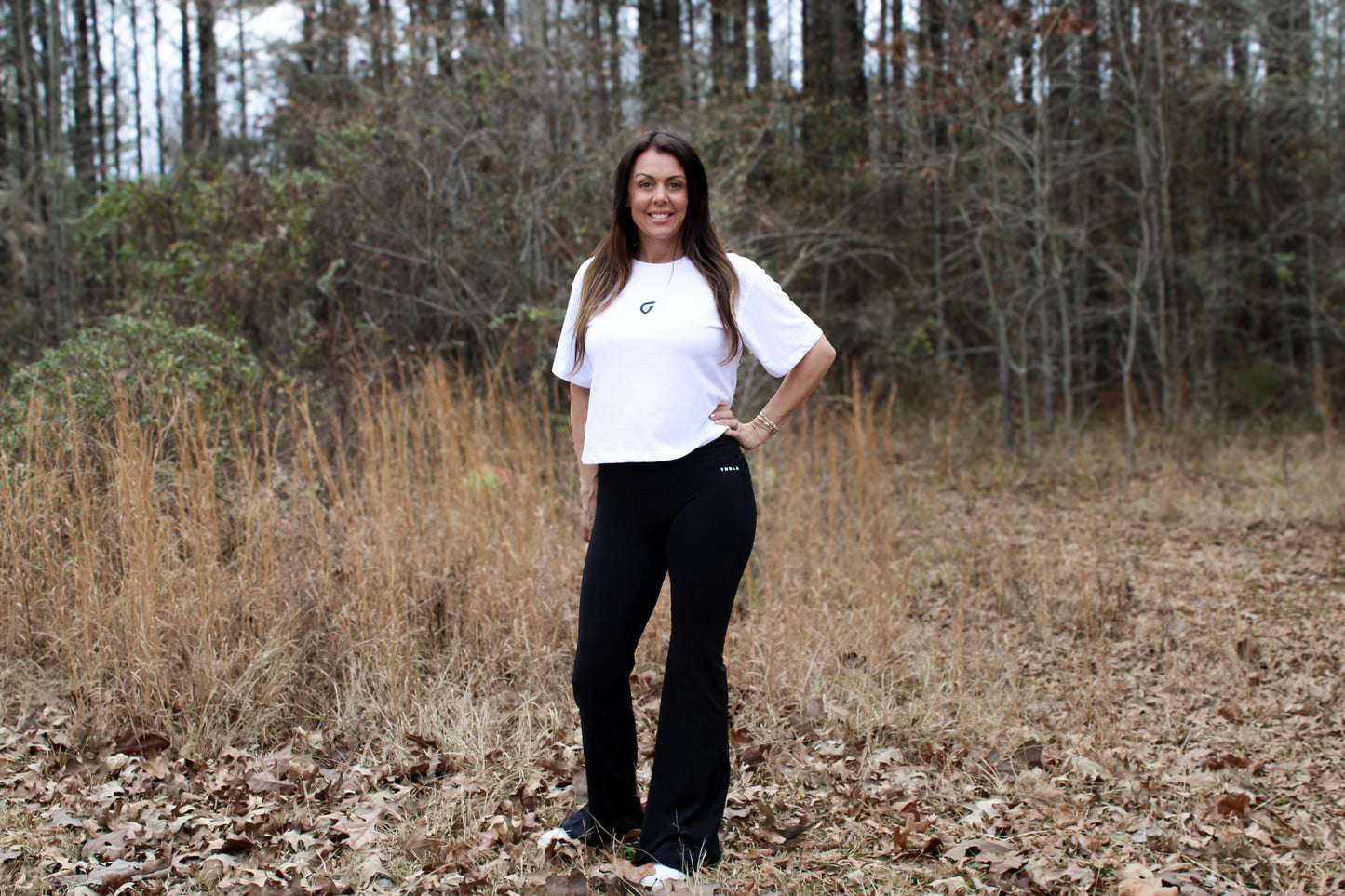WOMEN'S FITTED FLARE LEGGINGS | BLACK OR BROWN