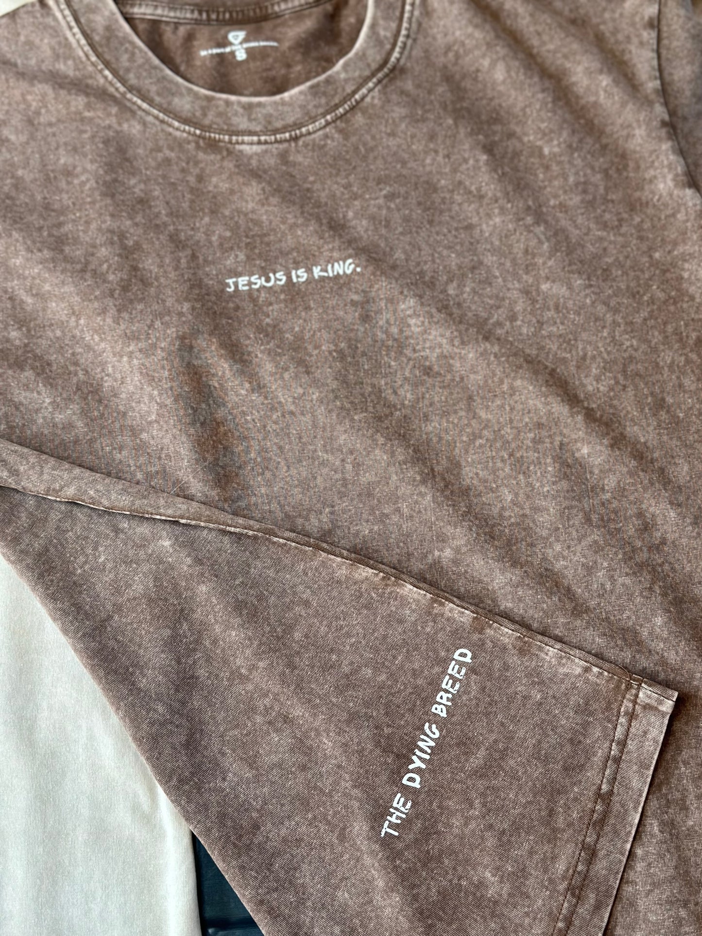 JESUS IS KING | UNISEX | OVERSIZED | ACID WASHED TEE