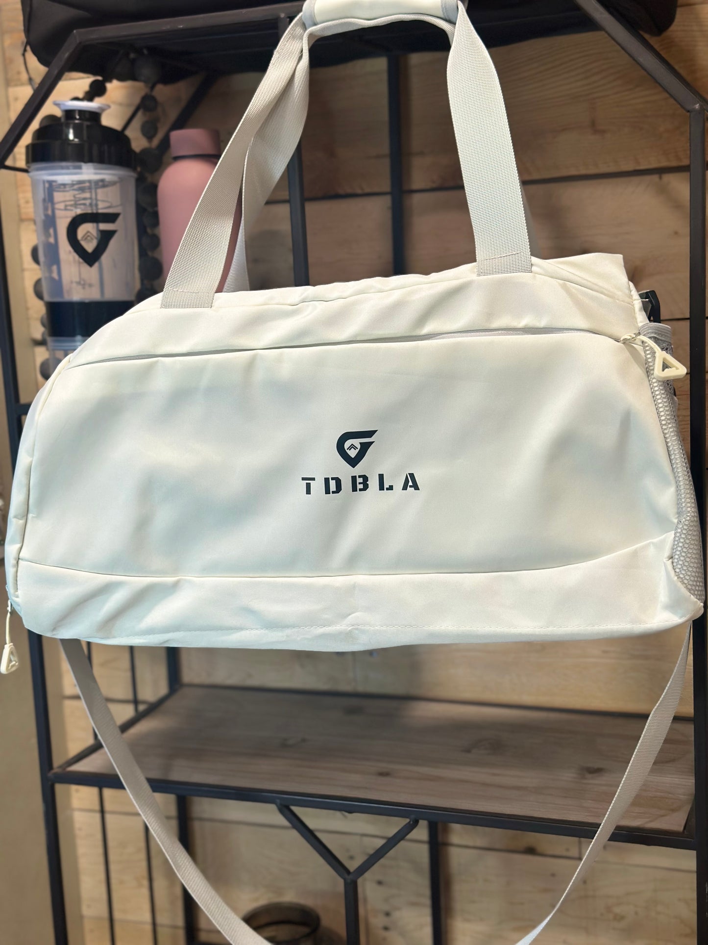 GYM BAG | OFF WHITE AND BLACK