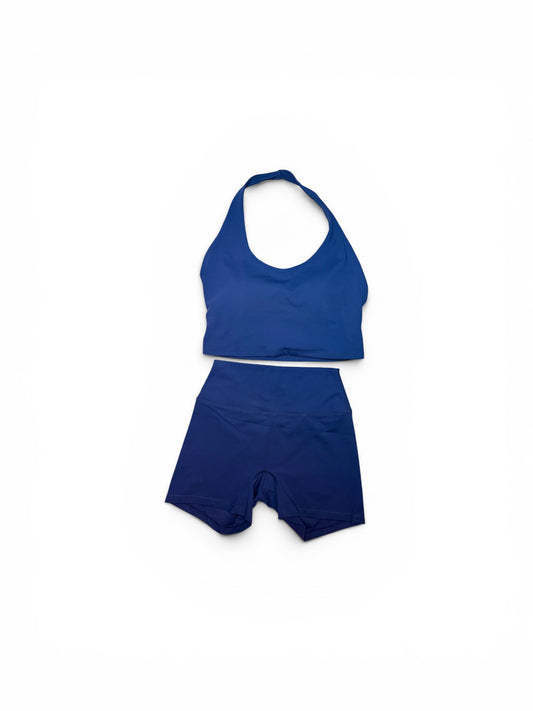 NAVY COMPRESSION | HALTER WORK OUT SET