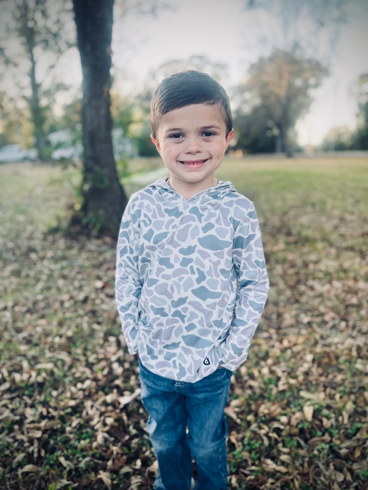 YOUTH | GRAY, LIGHT GREEN OR BROWN CAMO HOODIE