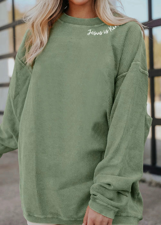 JESUS IS KING | CORDUROY | CREW NECK | PULL OVER