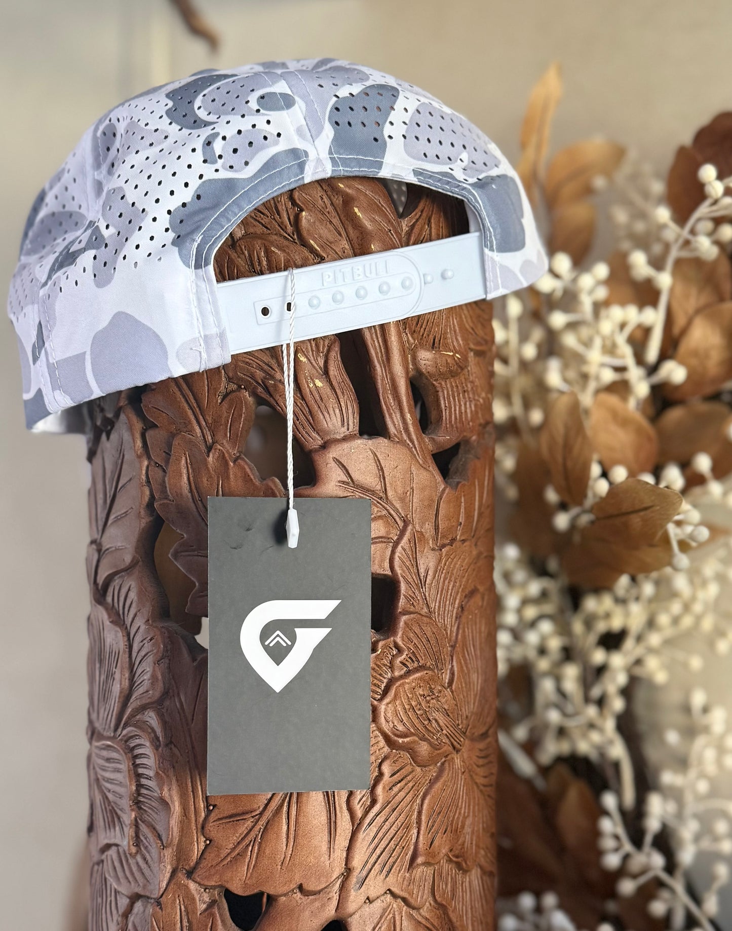 WHITE CAMO | 5 PANEL | PERFORMANCE SNAP BACK