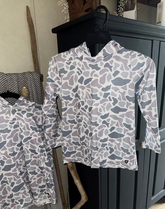 YOUTH | GRAY, LIGHT GREEN OR BROWN CAMO HOODIE